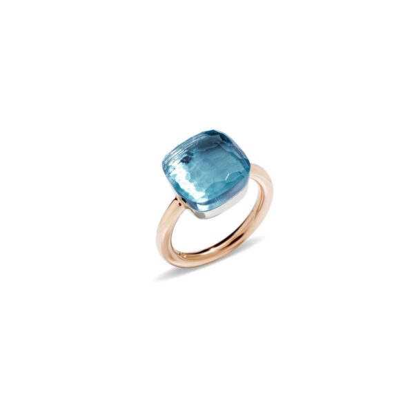 Pomellato Ring Nudo Maxi WG/RG Sky Blue Topaz Ring PAB2010O6000000OY