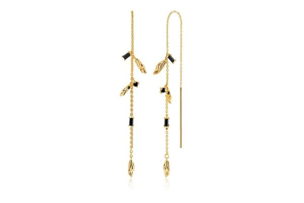 SIF JACOBS VULCANELLO CHAIN Ohrschmuck (Ohrring Ohrstecker) SJ-E42030-BK-SG