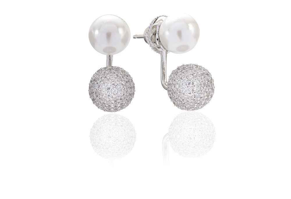 Sif Jakobs - BOBBIO DUE PEARL EAR JACKETS Ohrschmuck (Ohrring Ohrstecker) SJ-E021414-CZP
