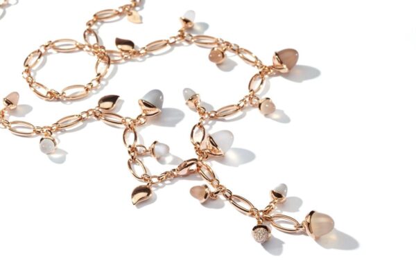 Tamara Comolli Mikado Cashmere Pavé  Kette - Collier N-M-56-Cas-p-rg