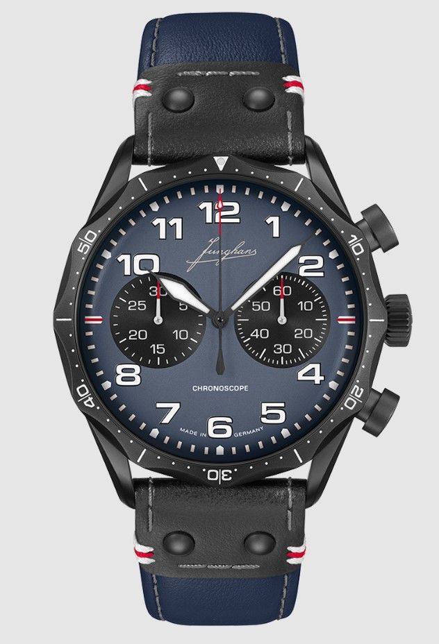 Junghans Meister Pilot Chronoscope Navy Blue   027.3396.00