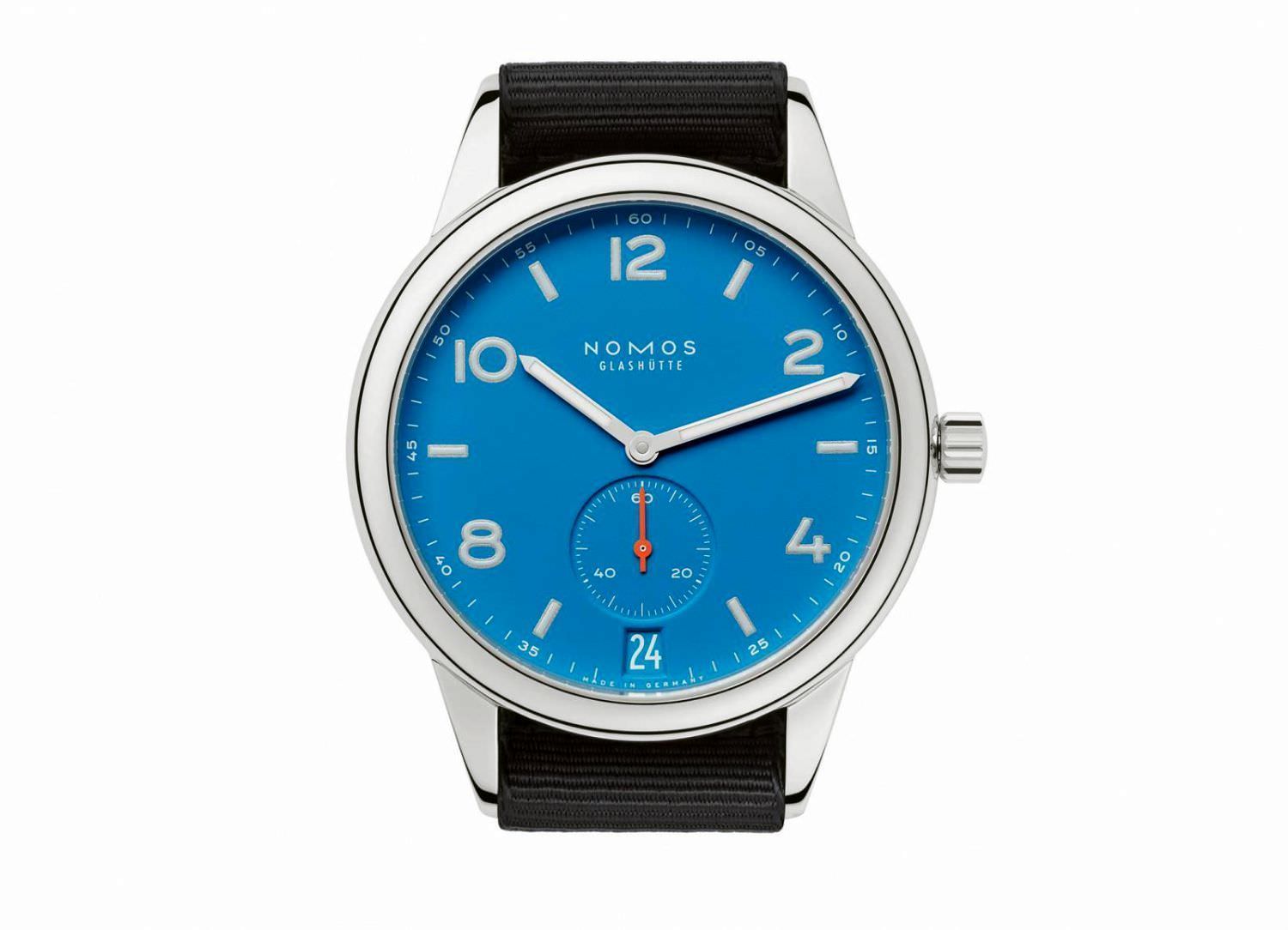 Nomos Club Automat Datum signalblau 777  777