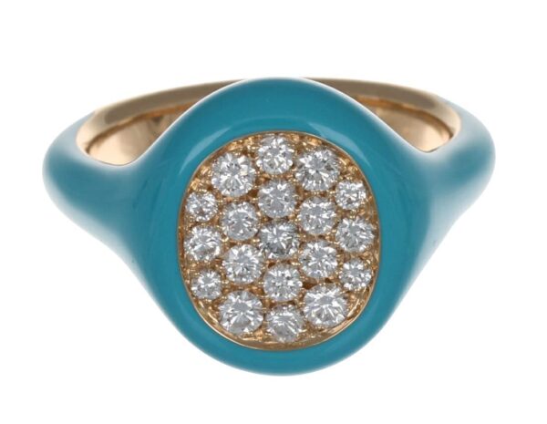 Böhnlein Kollektion Crivelli Emaille türkis Ring 000.4560
