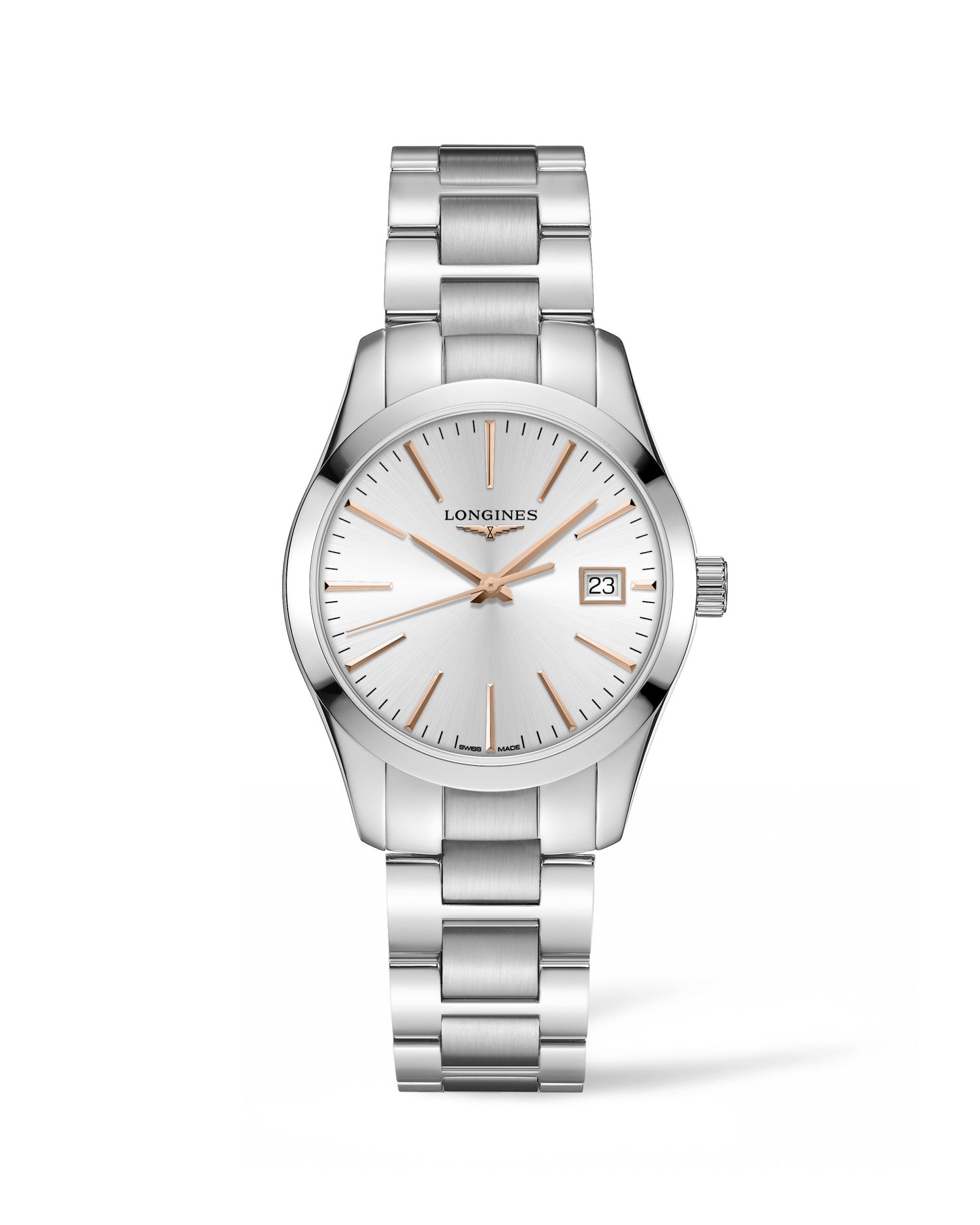 Longines Conquest Classic 34 mm Durchmesser L23864726 Zifferblatt Silber Index  L23864726