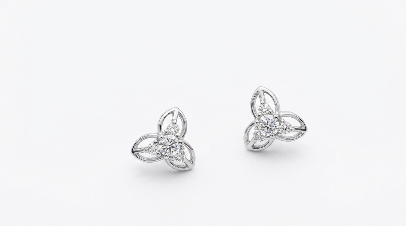 Böhnlein Kollektion Blüte Ohrschmuck (Ohrring Ohrstecker) 002.TR4wg
