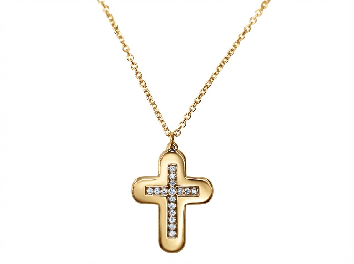 Kreuz mit Dia. Kette - Collier 058159