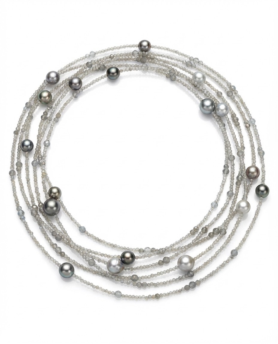 Labradorit multi grau ca. 300 cm BIG BANG Kette - Collier 2.81679.01