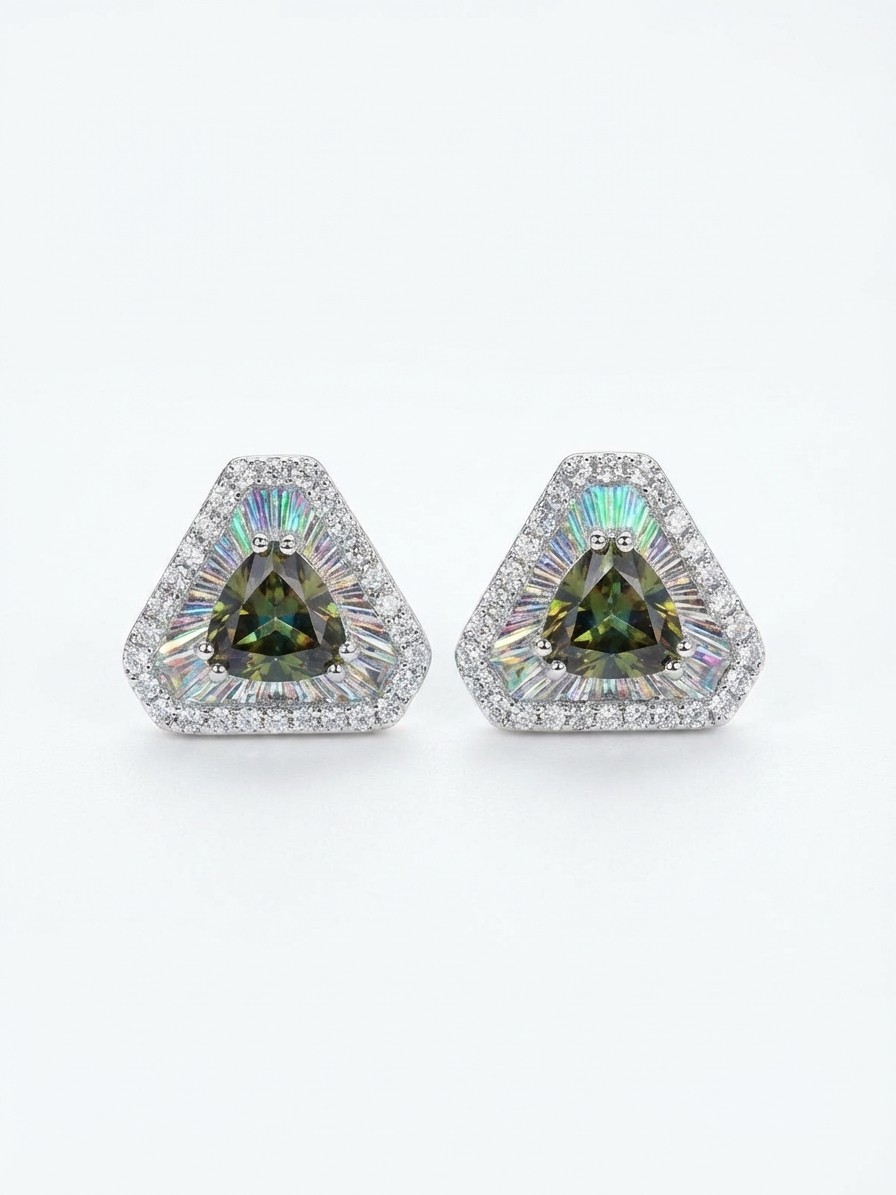 Niveau élevé Ohrstecker Turmalin Ohrschmuck (Ohrring Ohrstecker) 040GU44