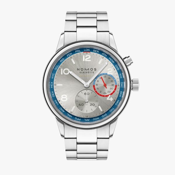 Nomos Club neomatik Weltzeit silber  791