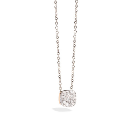 Pomellato Collier Nudo Solitaire WG/RG Maxi Anhänger Diamond 46cm Kette - Collier PCB704DO6000DB000
