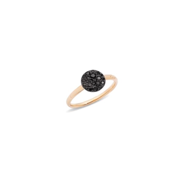 Pomellato Ring Sabbia Small RG Black Diamond Ring PAB4070O7000DBK00