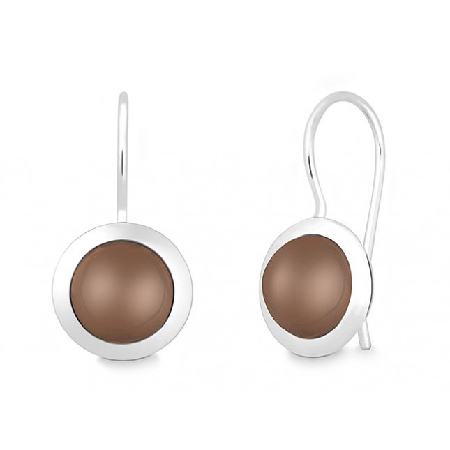 Quinn Mondstein Cabochon schoko Ohrschmuck (Ohrring Ohrstecker) 035839929