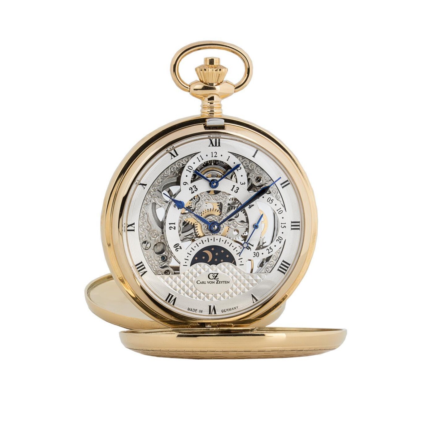 SALE 25%: Carl von Zeyten  Taschenuhr CVZ0040GSL