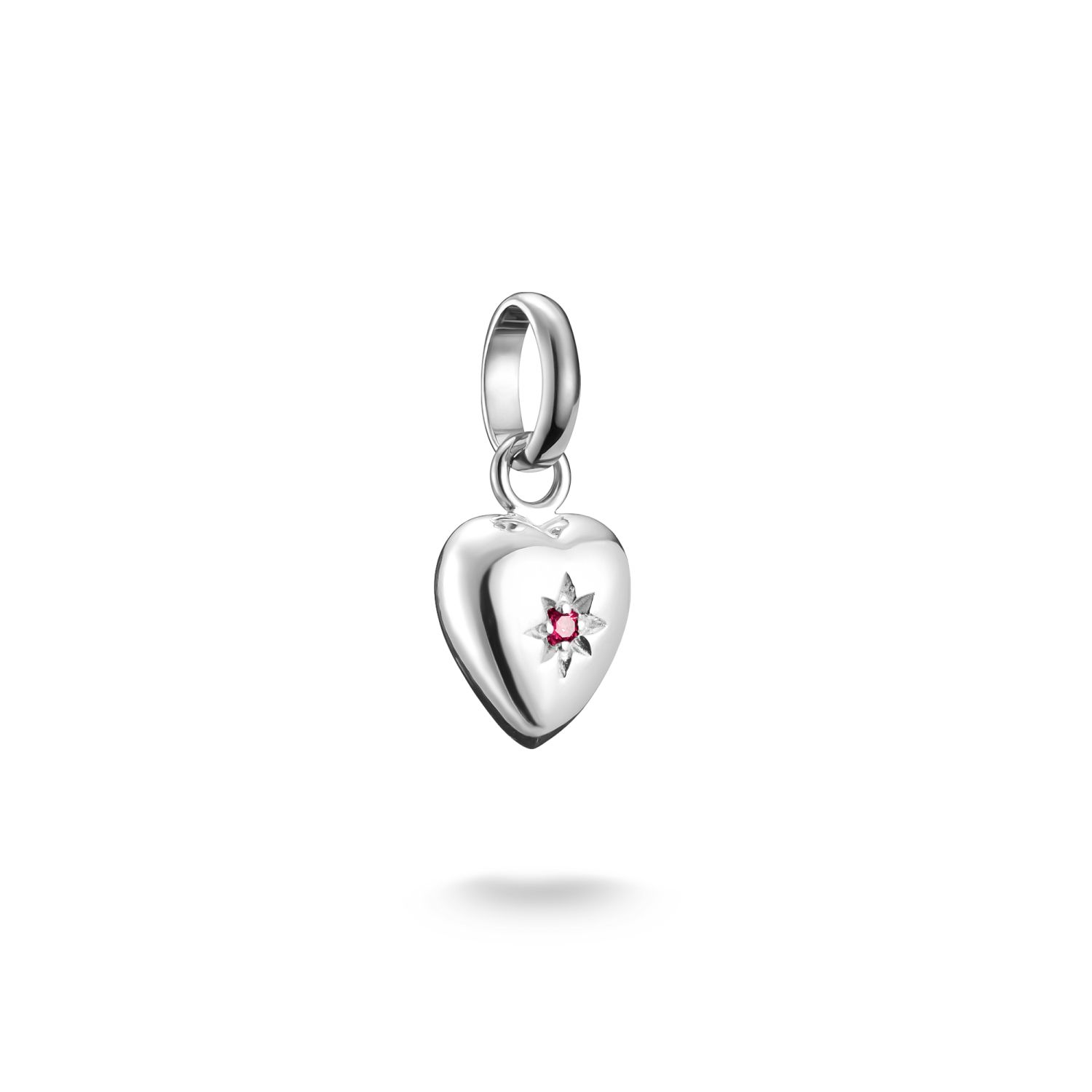 SALE 25%: Herz mit rotem Stein  Anhänger CC1234-011-10