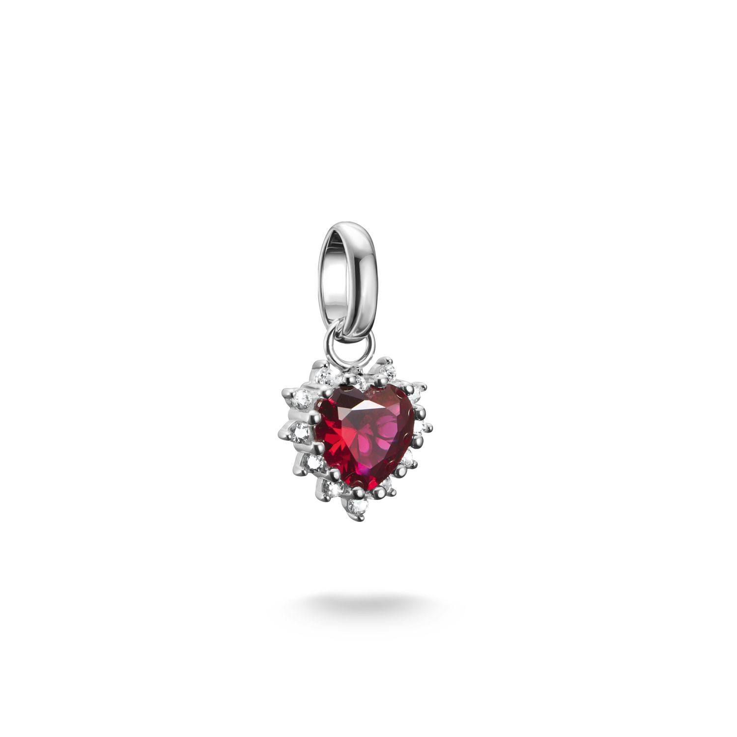 SALE 25%: Herz roter Stein  Anhänger CC1279-013-10