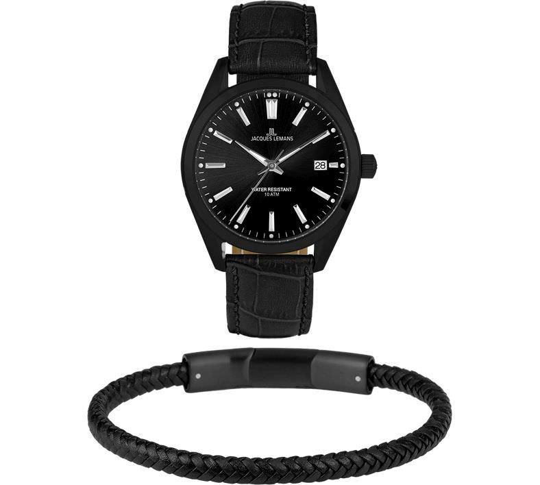 SALE 25%: Jacques Lemans Armbanduhr  1-2143A-SET
