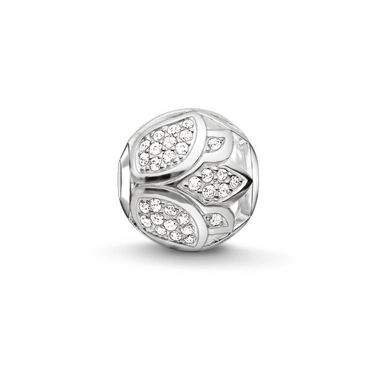 SALE 25%: THOMAS SABO Bead Pavé Lotosblüte"" Armbandteil Charm K0204-051-14