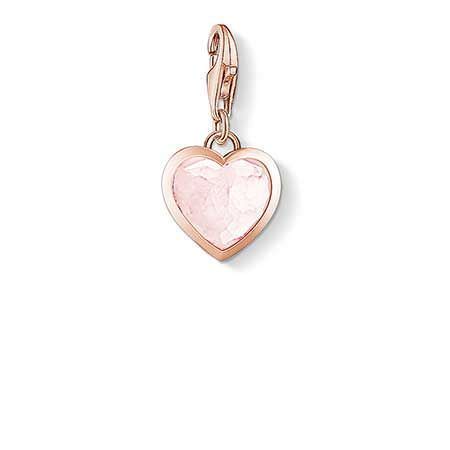 SALE 25%: Thomas Sabo Charm-Anhänger Weißes Herz Rosé" Anhänger 1363-903-14
