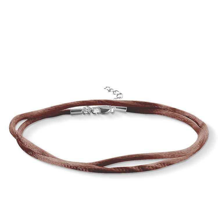 SALE 25%: Thomas Sabo M grauKunstleder geflochten Kette - Collier X0014-089-2