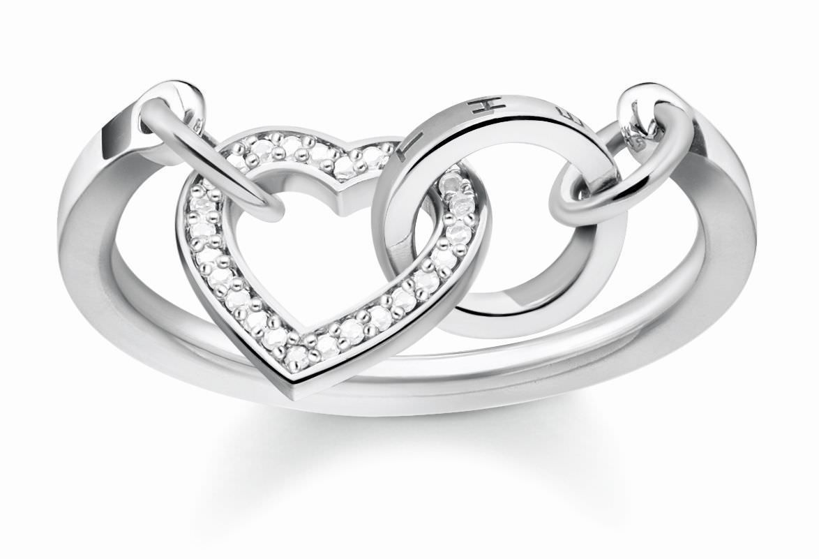 SALE 25%: Thomas Sabo Sterling Silver - Ringweite 52 Ring TR2142-051-14-52