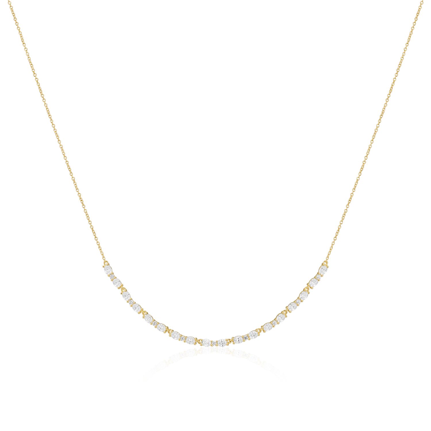 Sif Jakobs Zirkonia Ellera Ovale  Kette - Collier SJ-N2415-CZ-YG