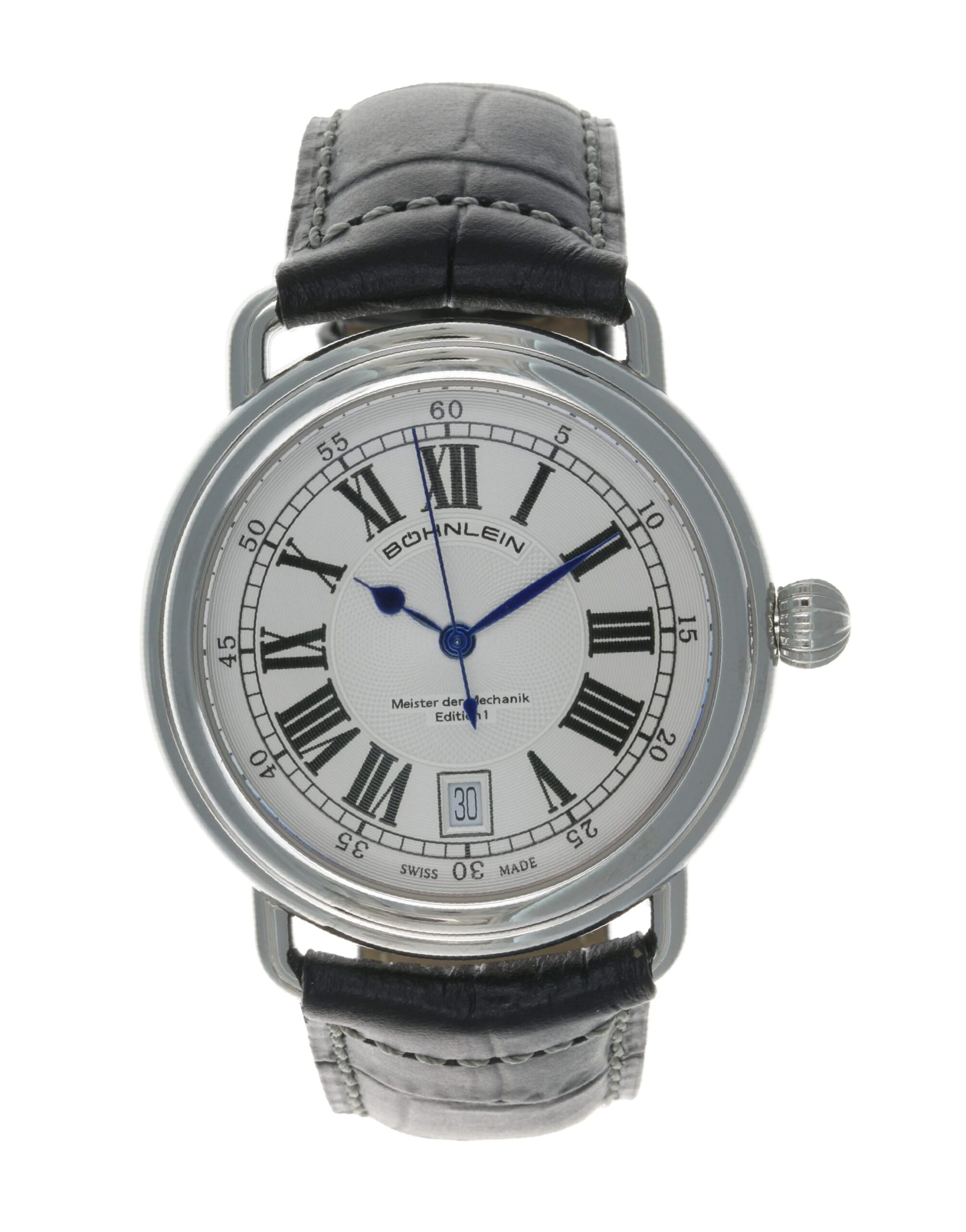 Zifferblatt silber Index mit 3 römischen Zahlen Saphirglas  A60900AA07